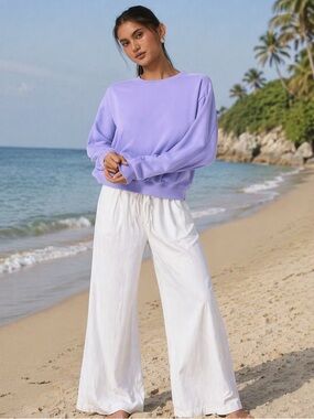 Vuori Sedona Seams Crew Hyacinth NEW